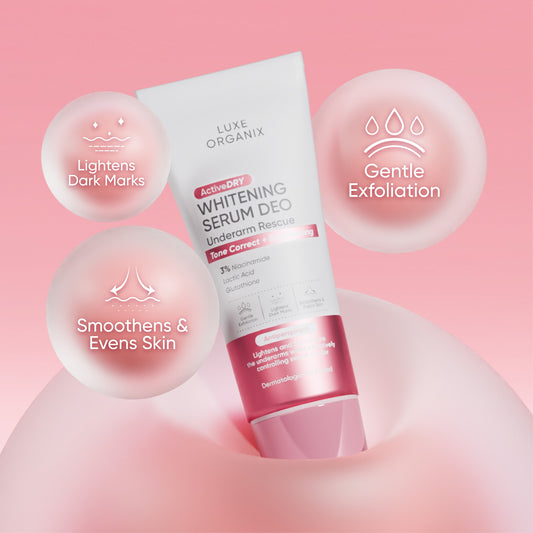 LUXE ORGANIX Active Dry Whitening Serum Deodorant Underarm Rescue 50g
