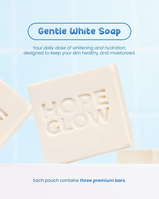 Hope Glow Gentle White Face and Body Soap 3 Bars