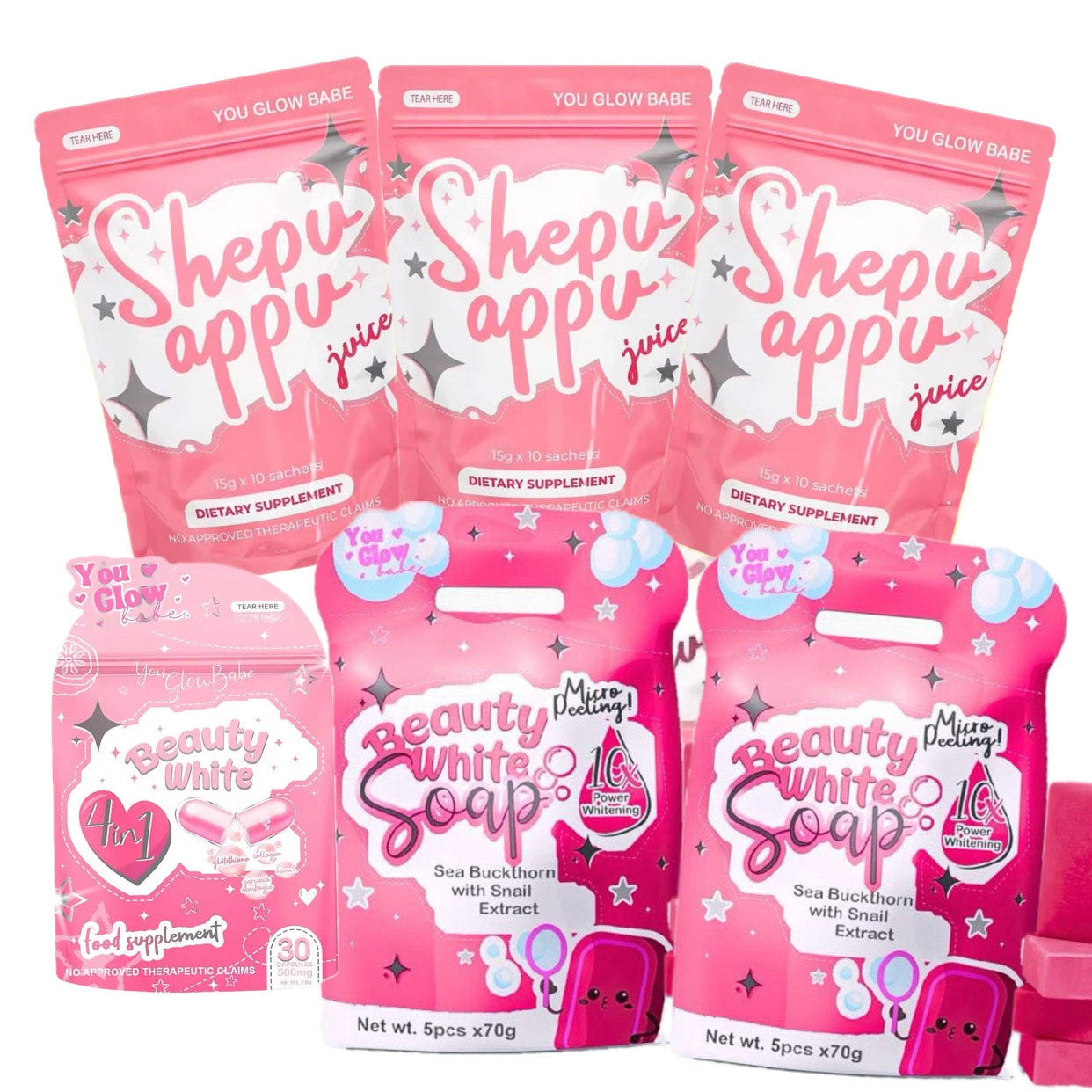 You Glow Babe BUNDLE (3 Shepu 2 Soap 1 Capsule)