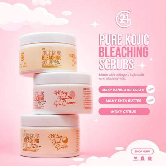 G21 Pure Kojic Bleaching Scrub Milky Vanilla Ice Cream Body Scrub 300g