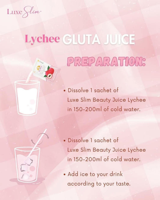 Luxe Slim Lychee Gluta Juice 21g x 8 Sachets