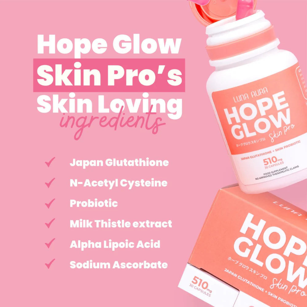 Luna Aura HOPE GLOW Skin Pro Glutathione & Probiotic