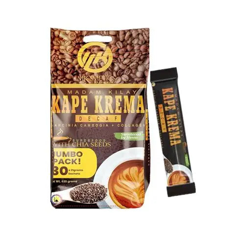 Slimming K Madam Kilay JUMBO KAPE KREMA Decaf Coffee 30 sachets
