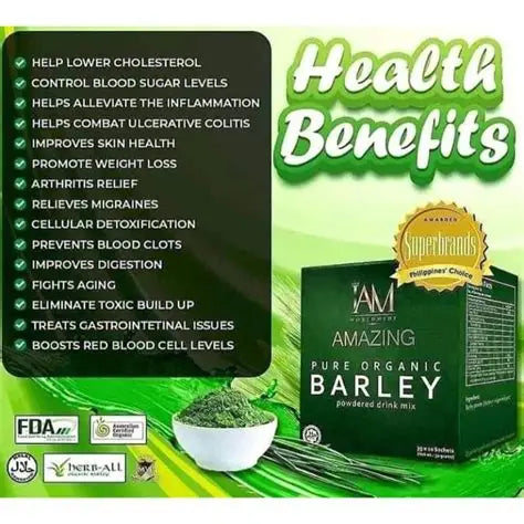 IAM Worldwide Amazing Pure Organic BARLEY Powdered drink mix 10 sachets