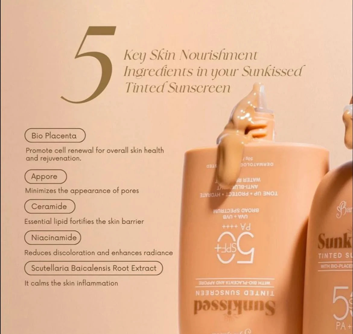 Barefaced Sunkissed Tinted Sunscreen SPF 50+ PA++++ 50g