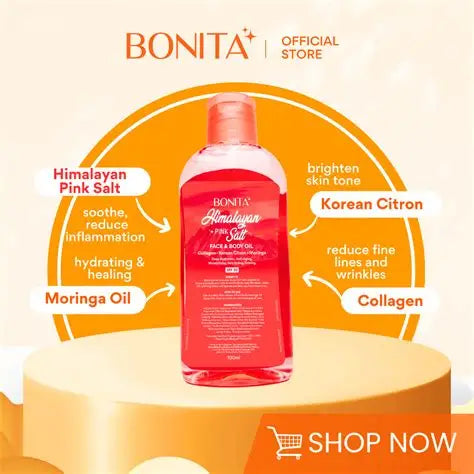Bonita Himalayan Pink Salt Face and Body Oil 100ml