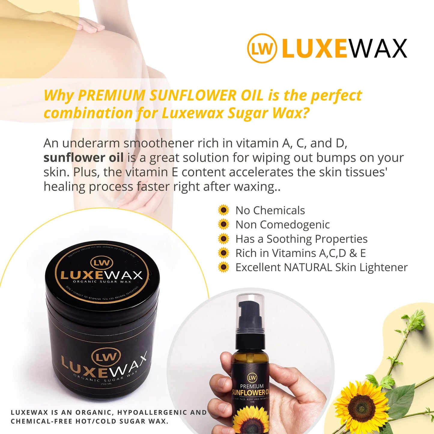 Luxewax Organic Sunflower Oil
