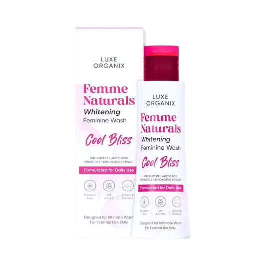 Luxe Organix Femme Naturals Whitening & Cooling Feminine Wash Cool Bliss 120ml Daily Use
