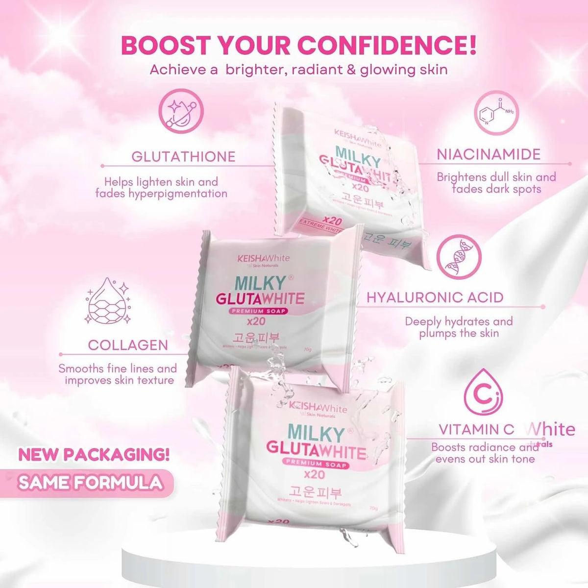 KeishaWhite Milky Gluta White Premium Soap x20