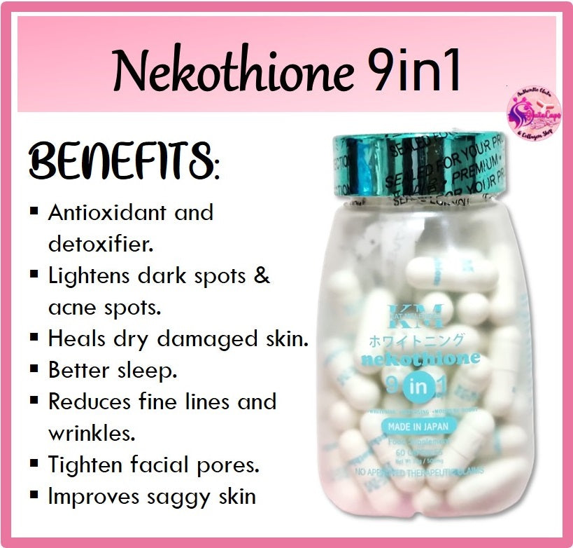 Nekothione 9 in 1 Glutathione Collagen by Kat Melendez - 60 Capsules