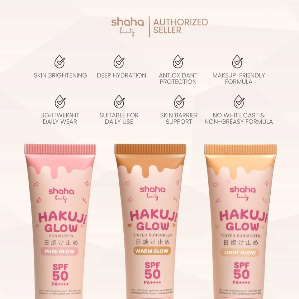 Shaha Beauty Hakuji Glow Sunscreen Pure Glow SPF 50 PA++++ 30ml
