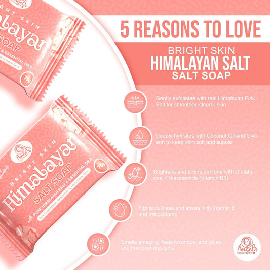 Angel’s Beautyline Bright Skin Himalayan Salt Soap 75g x 5 soaps