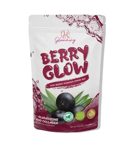 Glowming Berry Glow Acai Berry Powder Drink Mix 10 sachets
