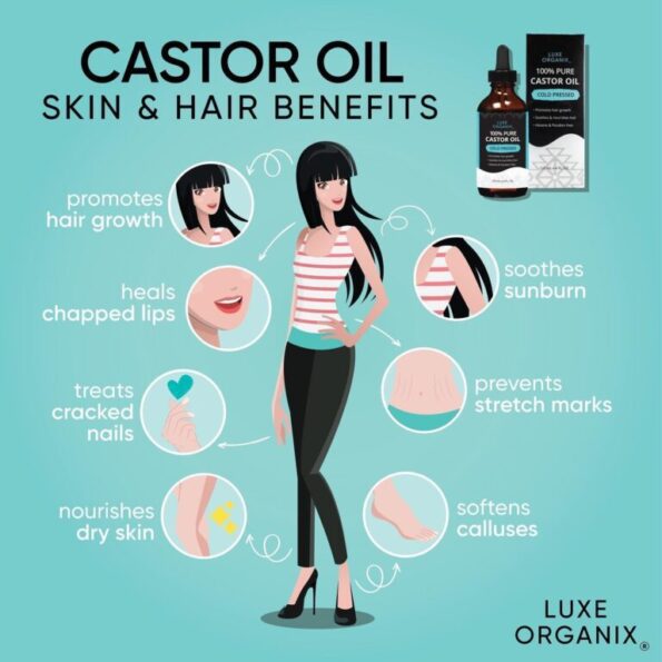 Luxe Organix 100% Pure Castor Oil Cold Pressed 120ML