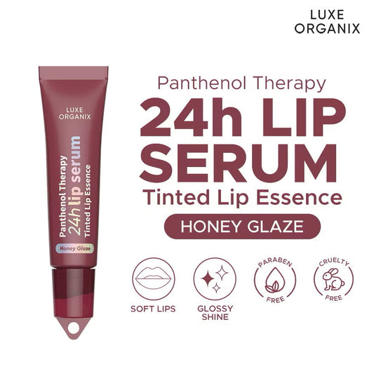 Luxe Organix Panthenol Therapy 24H Lip Serum Tinted Lip Essence Honey Glaze Dark