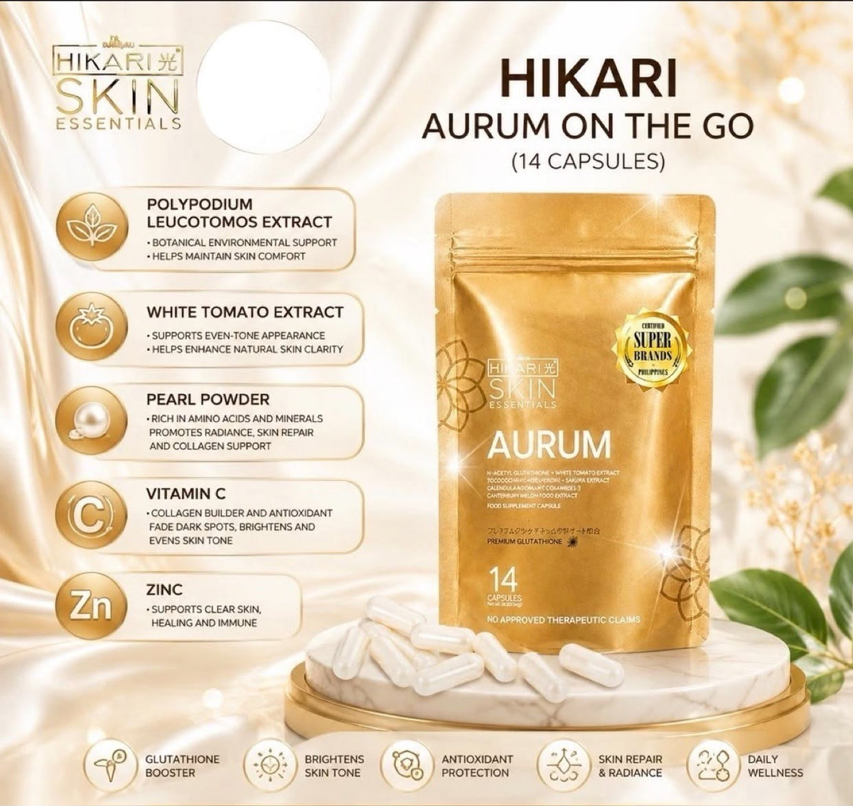 Hikari Skin Essentials Aurum 14 Capsules