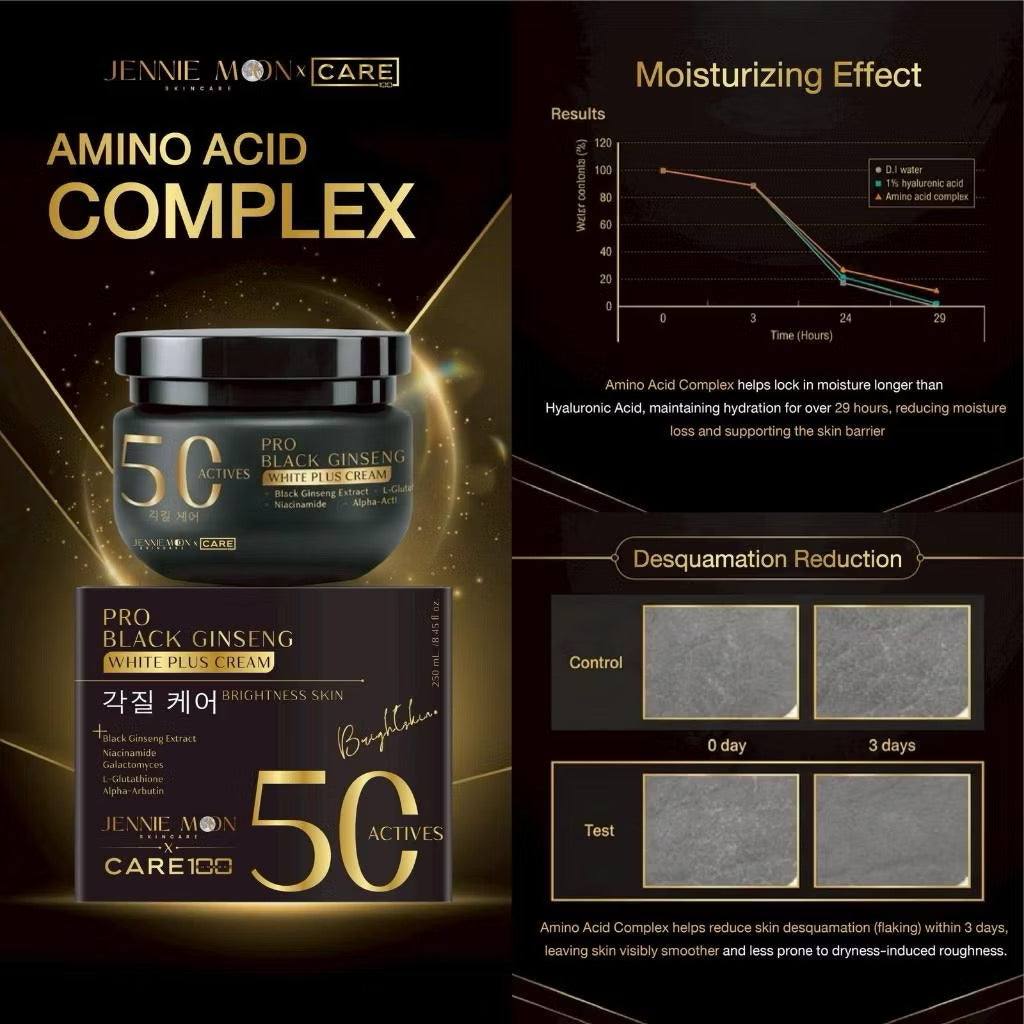 Jennie Moon Pro Black Ginseng White Plus Cream 50 Actives 250ml
