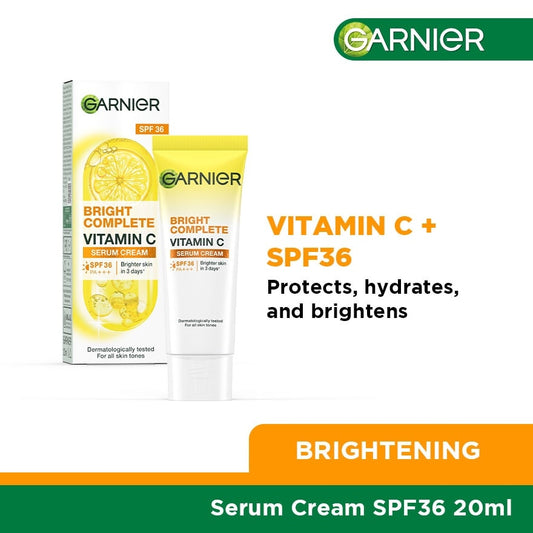 Garnier Bright Complete Vitamin C Serum Cream SPF 36 PA+++ 20ml