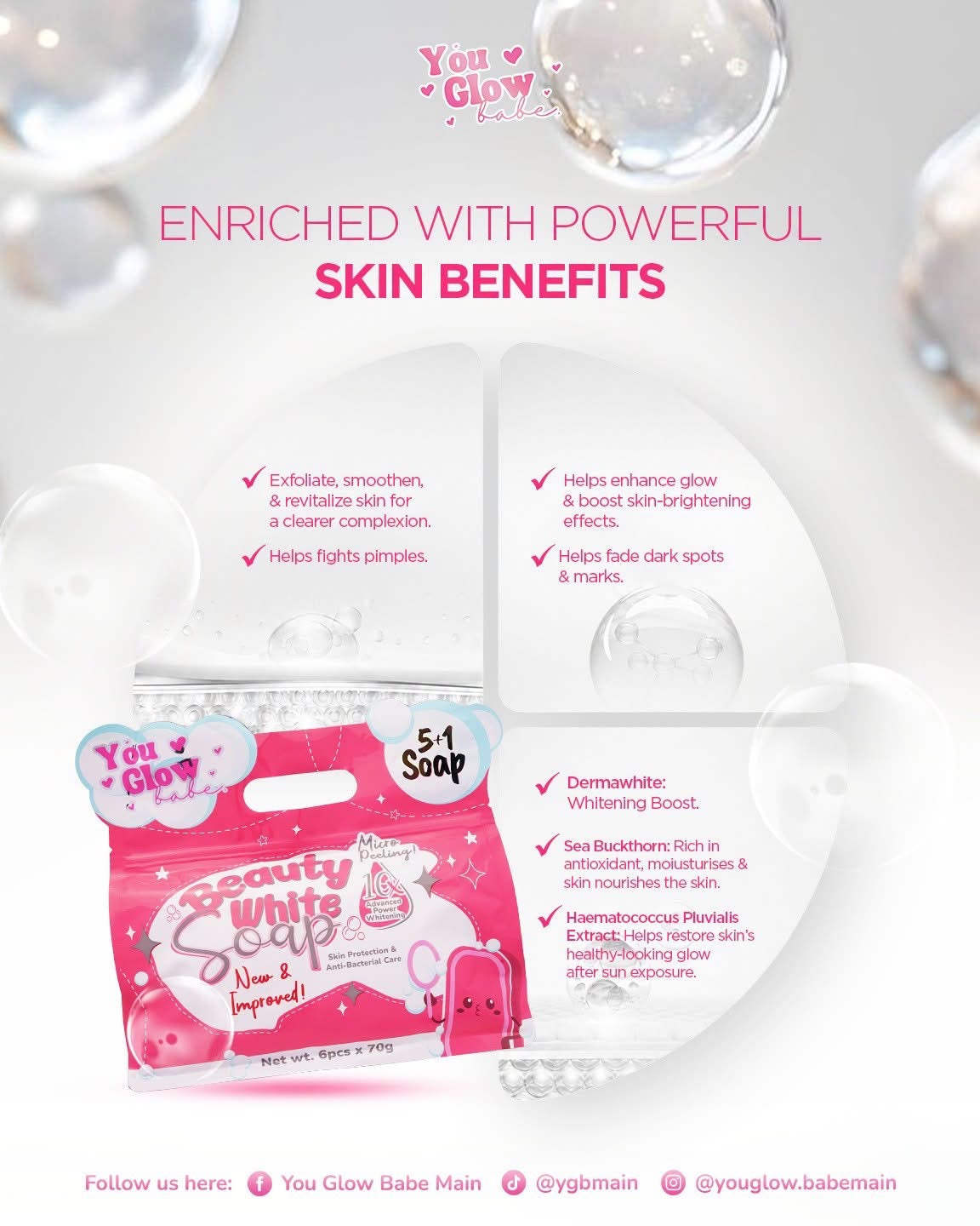 You Glow Babe Beauty White Soap 5+1