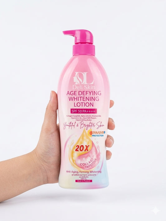 Deli Skin Age Defying Whitening Lotion SPF 50 PA++++ 500ml