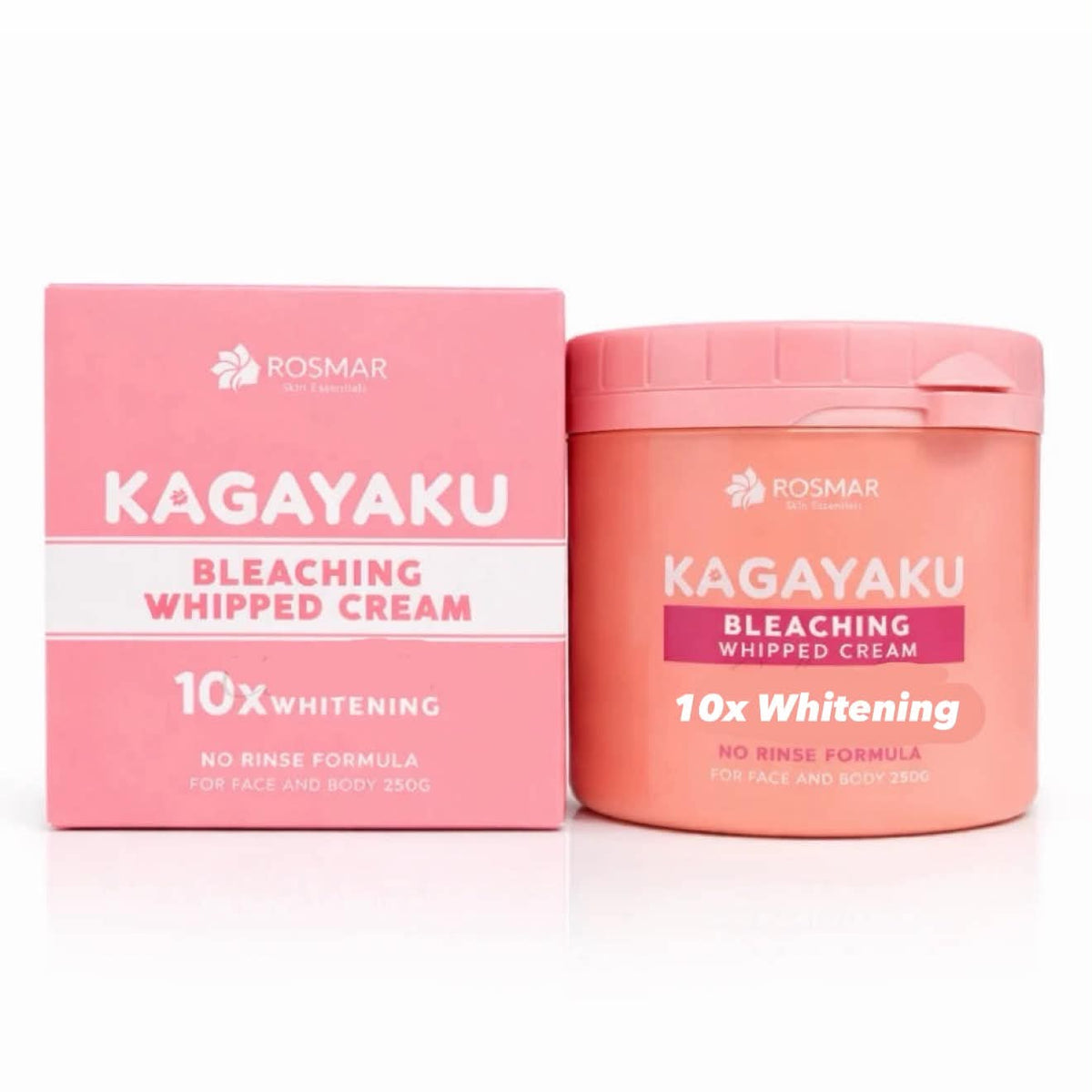 Rosmar Kagayaku Bleaching Whipped Cream 10x Whitening No Rinse Formula Face and Body 250g