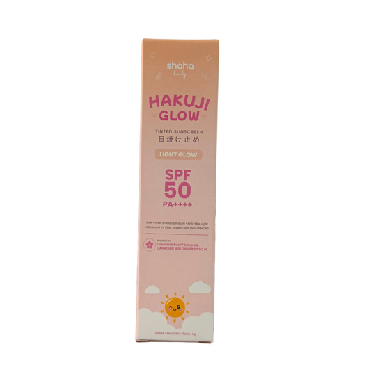 Shaha Beauty Hakuji Glow Tinted Sunscreen Light Glow SPF 50 PA++++ 30ml