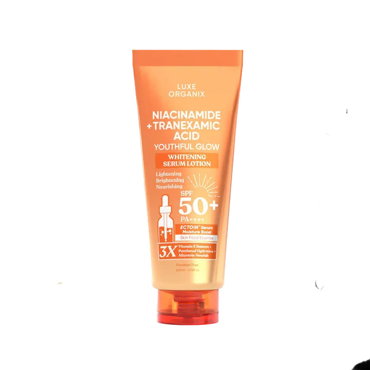 LUXE ORGANIX Niacinamide + Tranexamic Acid Youthful Glow Whitening Serum Lotion