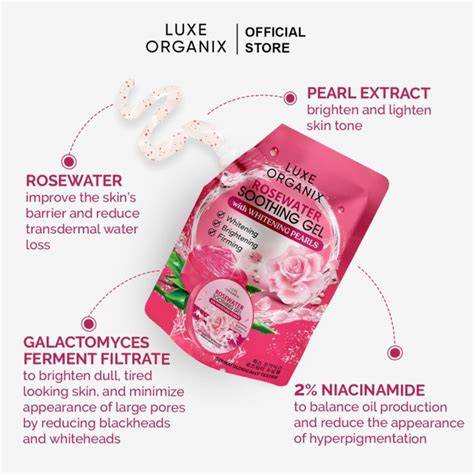 Luxe Organix Soothing Gel Rosewater 100ml