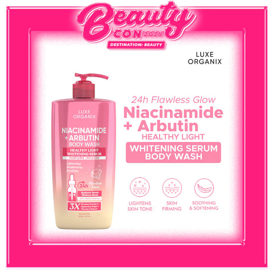 Luxe Organix Niacinamide + Arbutin Healthy Light Whitening Serum Perfume Infused Body Wash 1000G