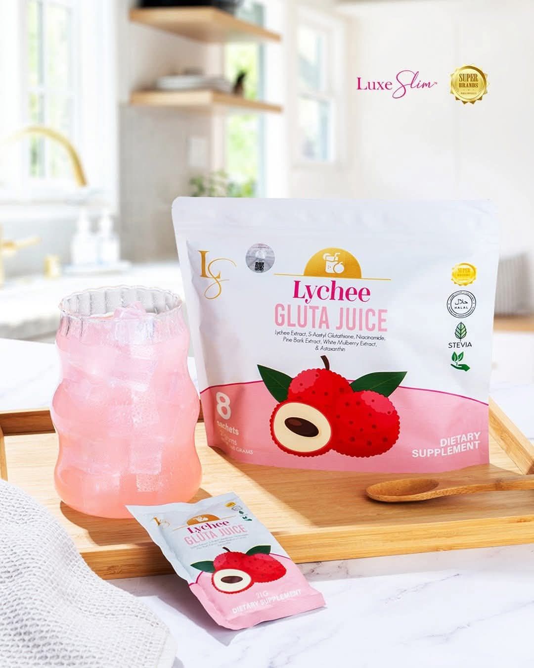Luxe Slim Lychee Gluta Juice 21g x 8 Sachets