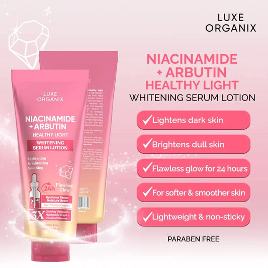 Luxe Organix - NIACINAMIDE + ALPHA ARBUTIN WHITENING SERUM LOTION 350ml