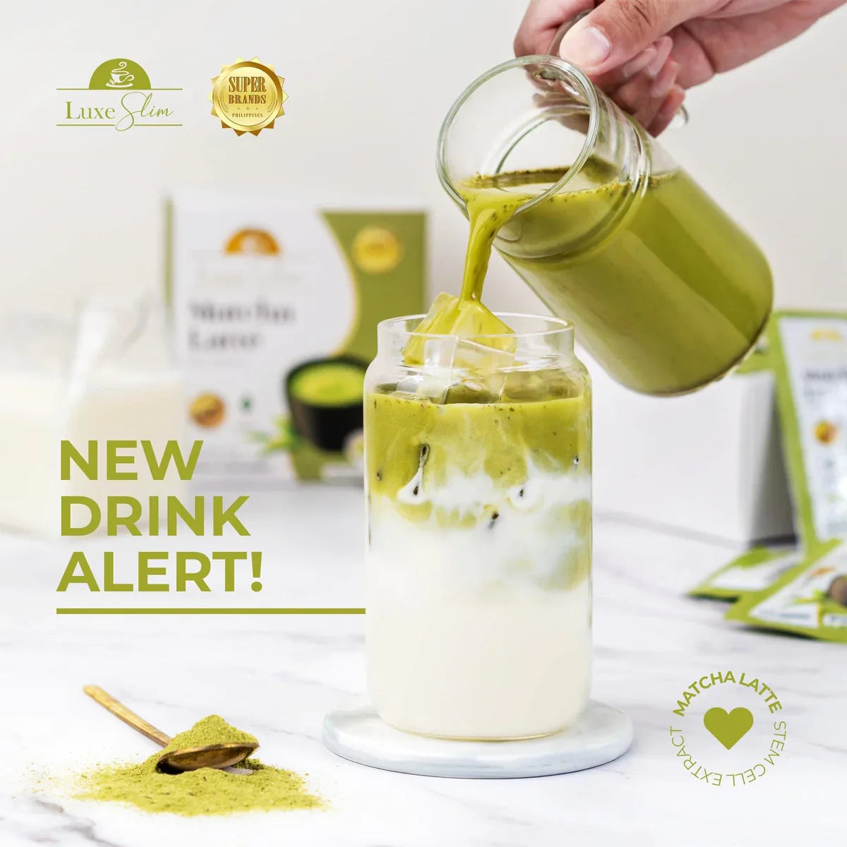 Luxe Slim Matcha Latte 210g x 10 sachets