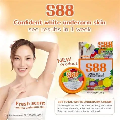 88 Total White Underarm Cream 35g