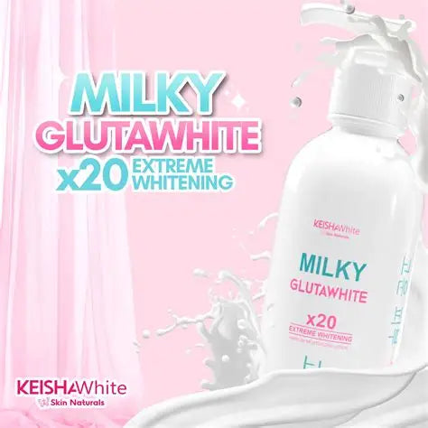 KEISHA White Skin Naturals Milky GlutaWhite x20 Body Lotion with SPF50