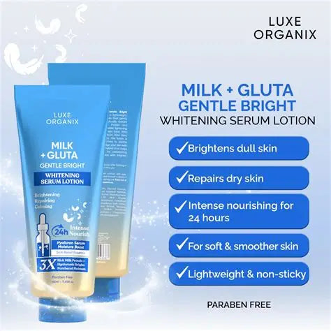 Luxe Organix - MILK + GLUTA WHITENING SERUM LOTION 350ml
