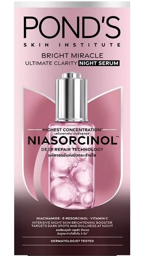 Ponds Bright Miracle Ultimate Clarity Niasorcinol Night Serum 30g