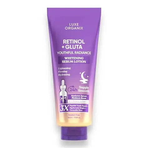 Luxe Organix - Retinol + Gluta Youthful Radiance Whitening Serum Lotion 350ml