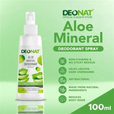 Deonat Aloe Mineral Deodorant Spray Brightening 100ml