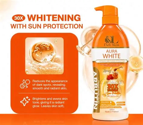 Deli Skin Aura White Intensive Whitening Body Lotion SPF50 PA++++ 500ml