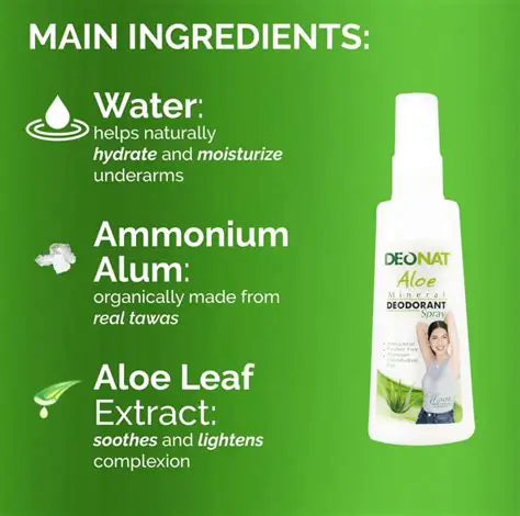 Deonat Aloe Mineral Deodorant Spray Brightening 100ml