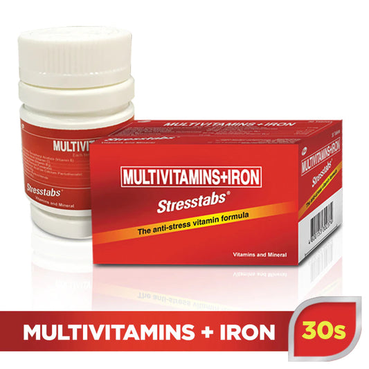 Multivitamins+Iron STRESSTABS 30 TABLETS