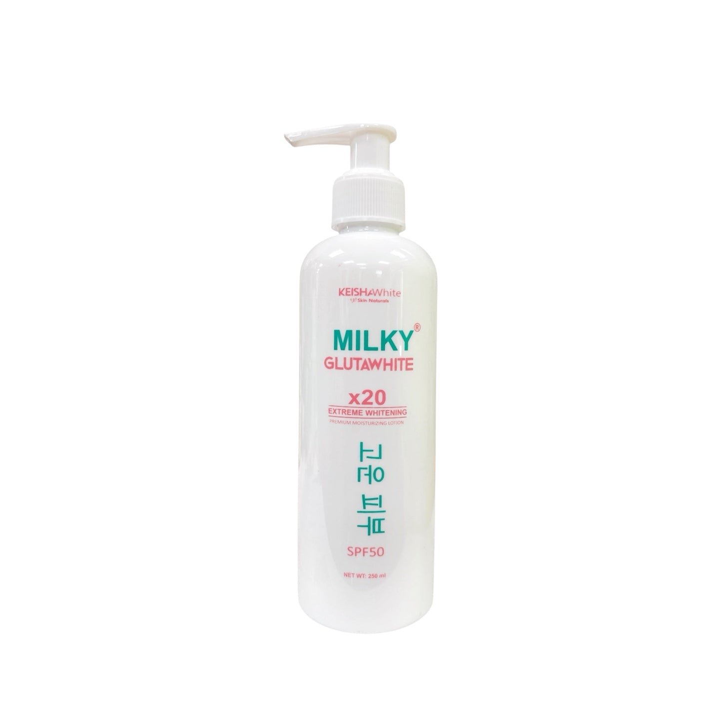 KEISHA White Skin Naturals Milky GlutaWhite x20 Body Lotion with SPF50