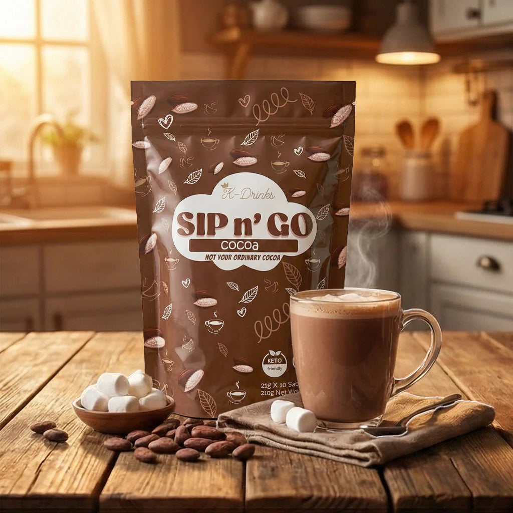 K-Drinks SIP n GO Cocoa Drink 10 Sachets