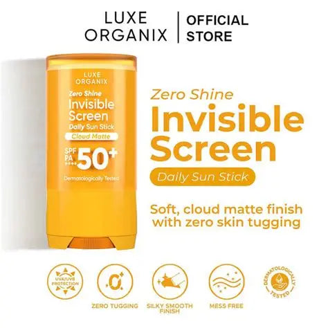 Luxe Organix Zero Shine Invisible Screen Daily Sun Stick Cloud Matte SPF 100+PA++++