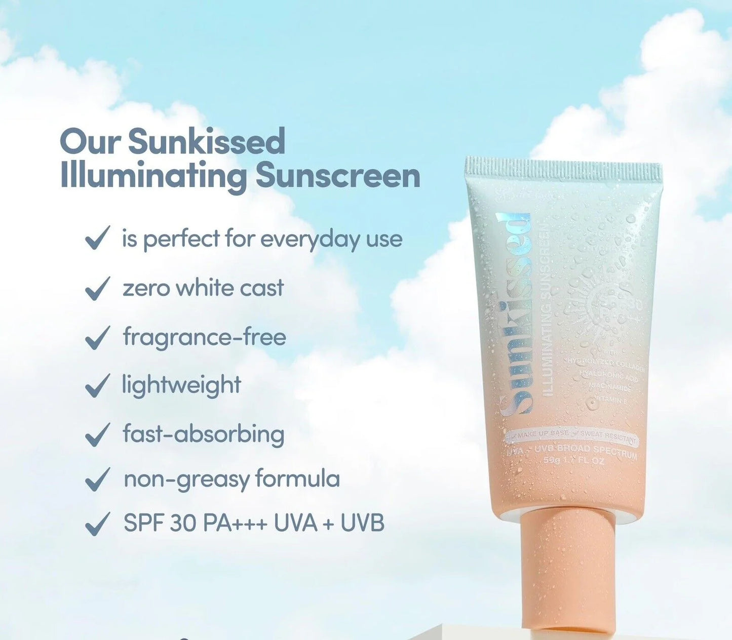 Barefaced Sunkissed Illuminating sunscreen SPF 50+ PA+++