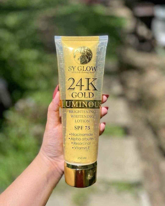 SY GLOW 24K Gold Luminous Brightening Whitening Lotion SPF 75