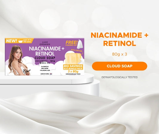 Luxe Organix Niacinamide Retinol Cloud Soap 3 x 80g
