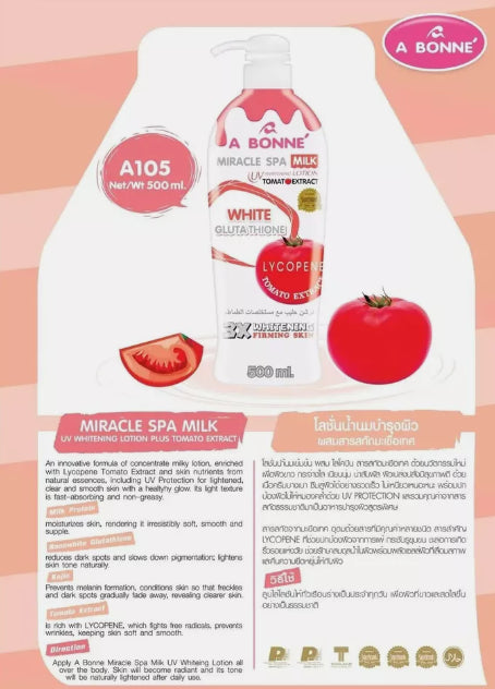 A Bonne Miracle Spa Milk Lotion Tomato Extract 500ml