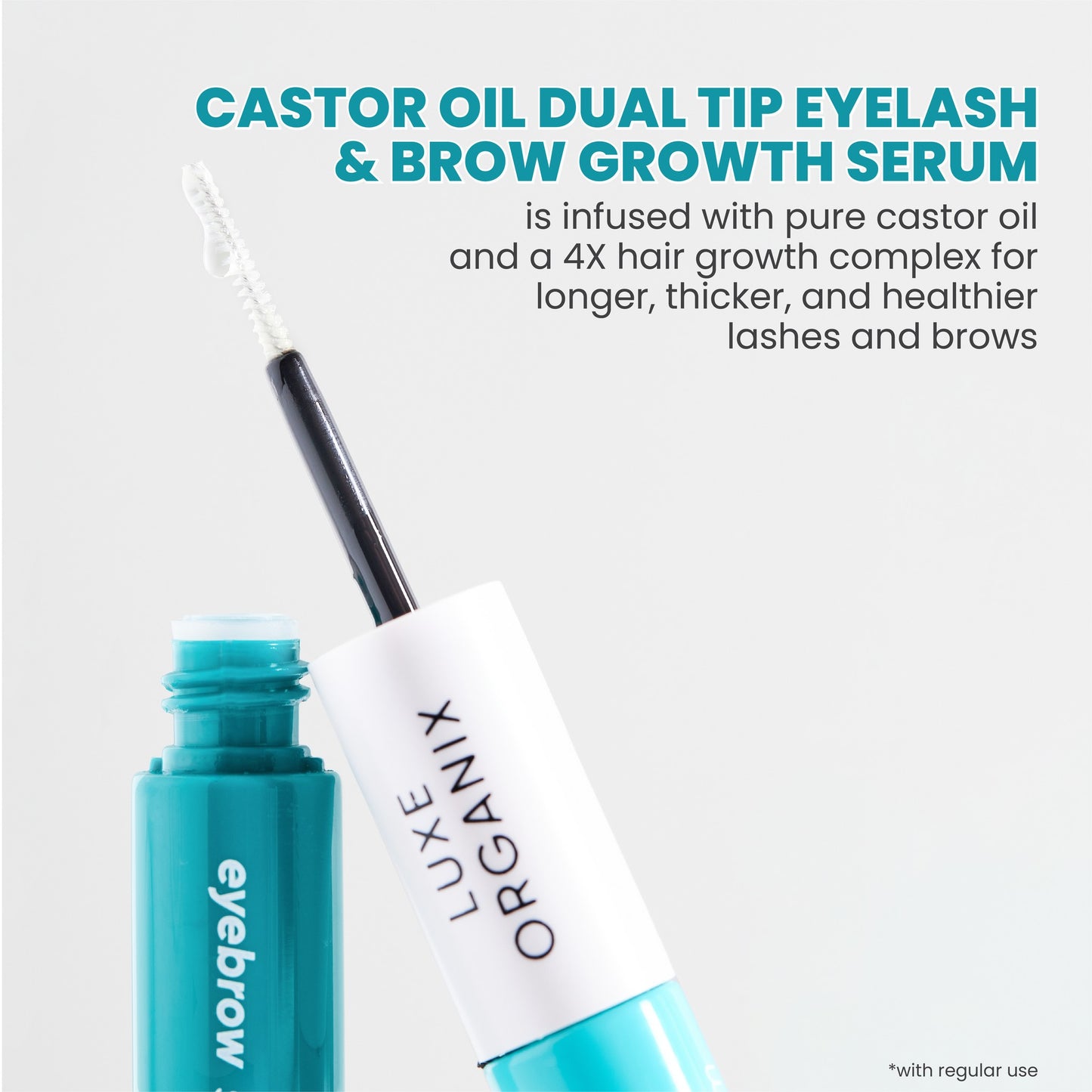 Luxe Organix Castor Oil Dual Tip Eyelash & Brow Growth Serum