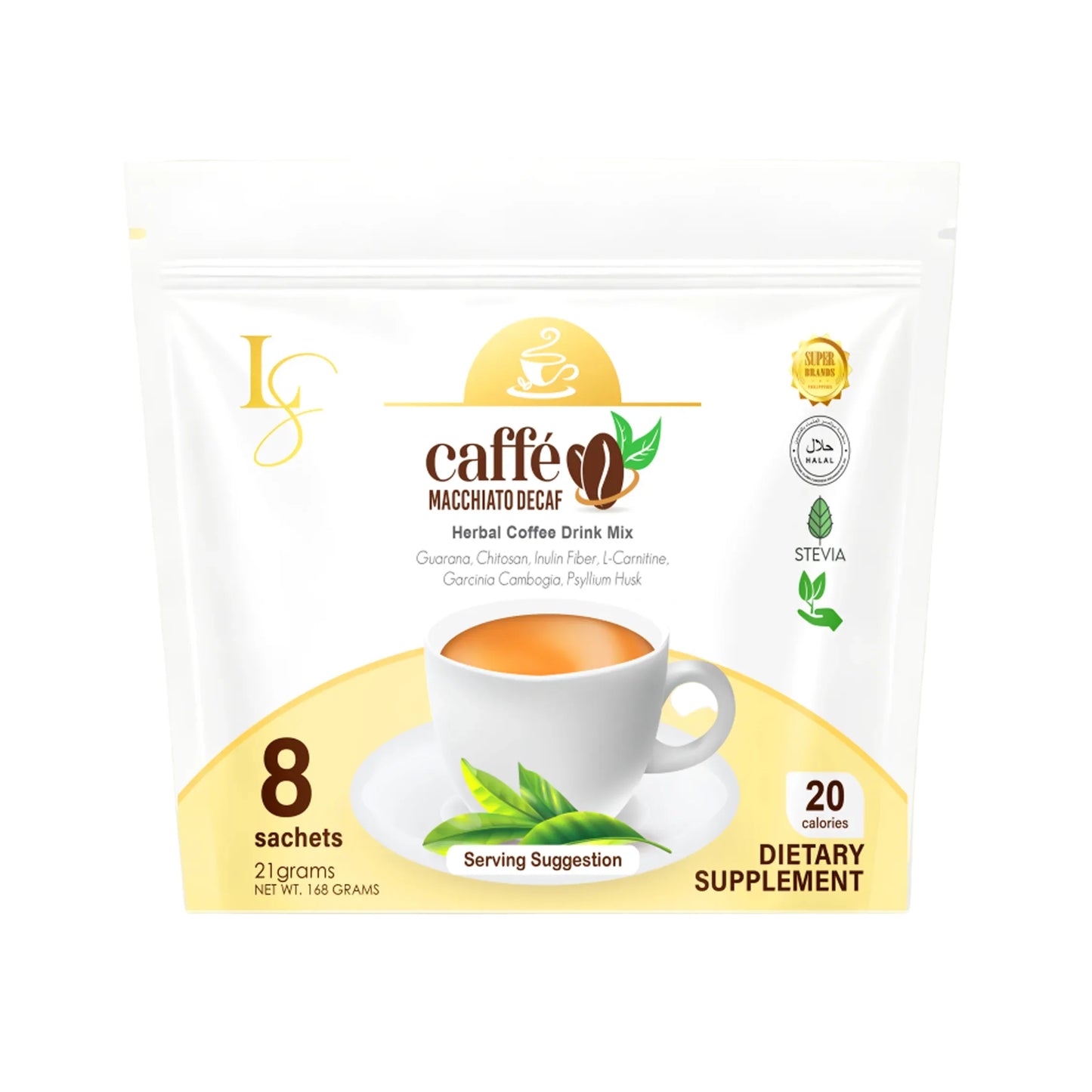 Luxe Slim Caffe Macchiato DECAF - Pouch 8 sachets